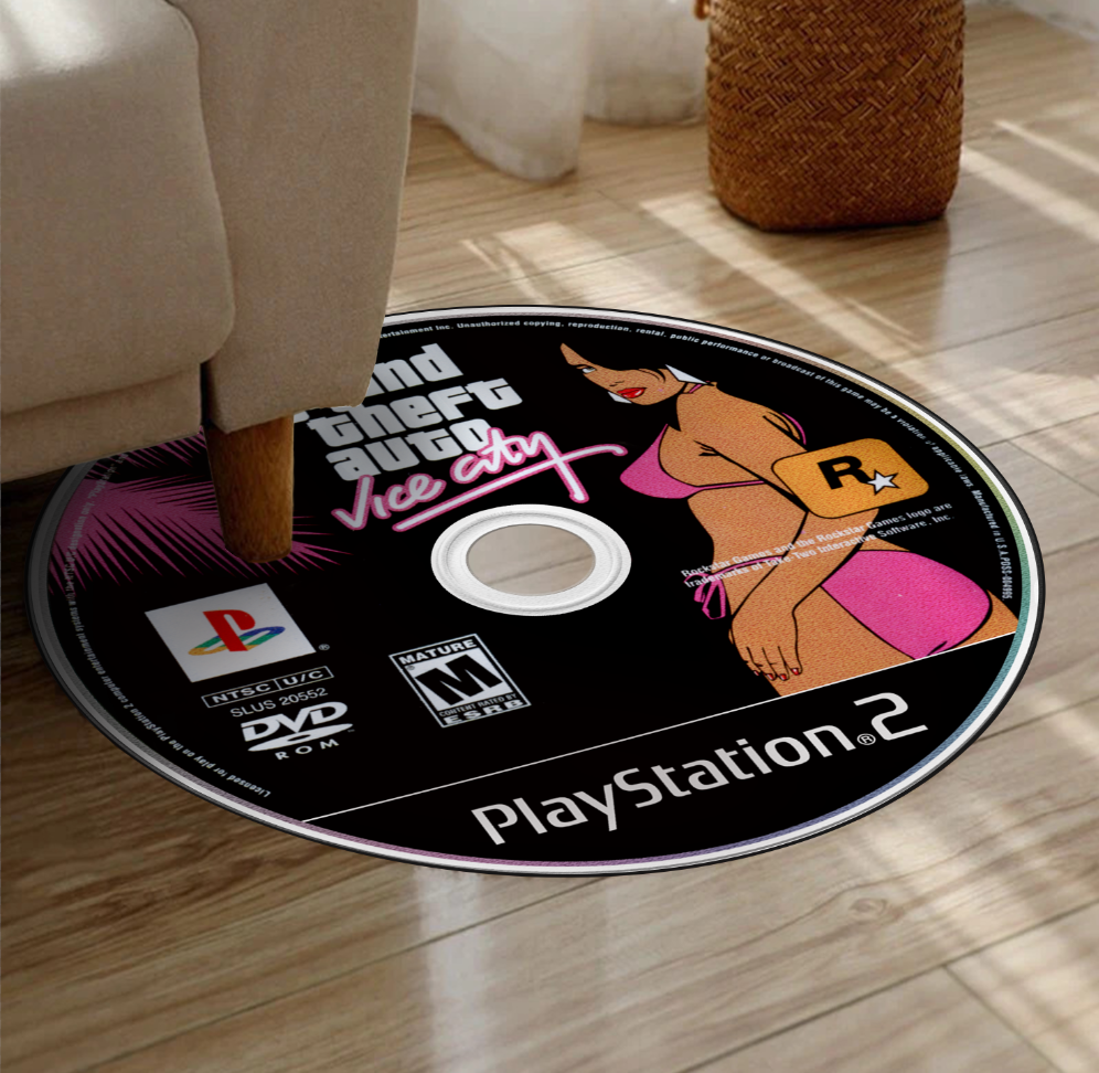 Tapis Disque GTA Vice City – Design Rockstar Games PS2 & Xbox 360