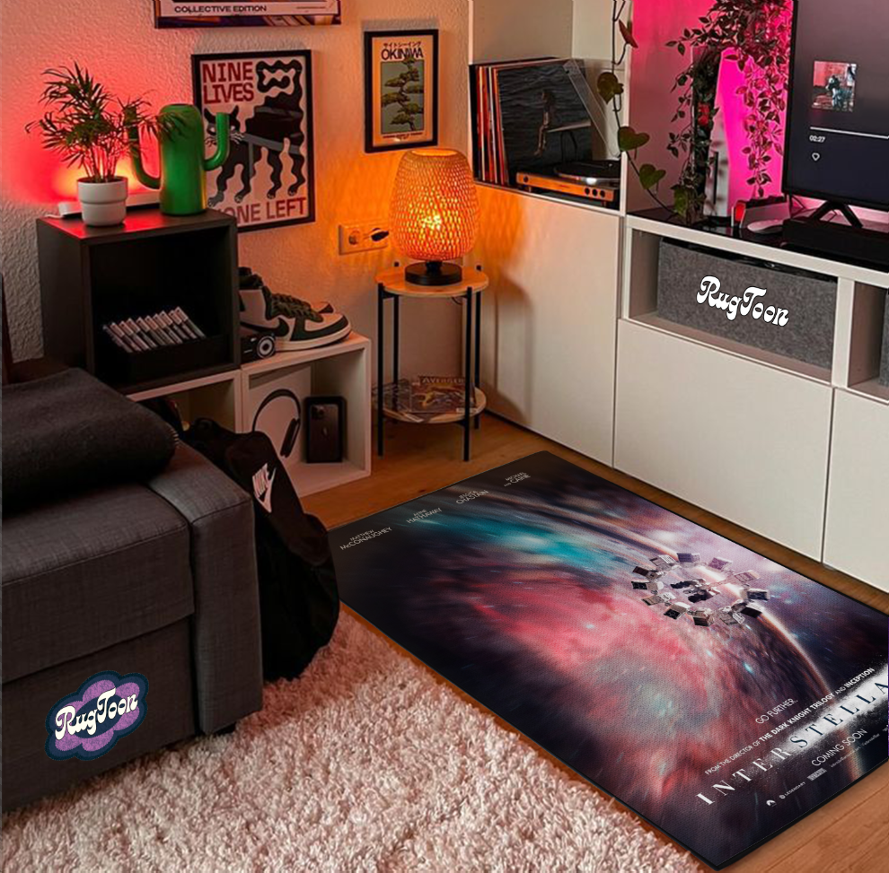 Tapis Interstellar – Affiche du Film – Art de Film C. Nolan