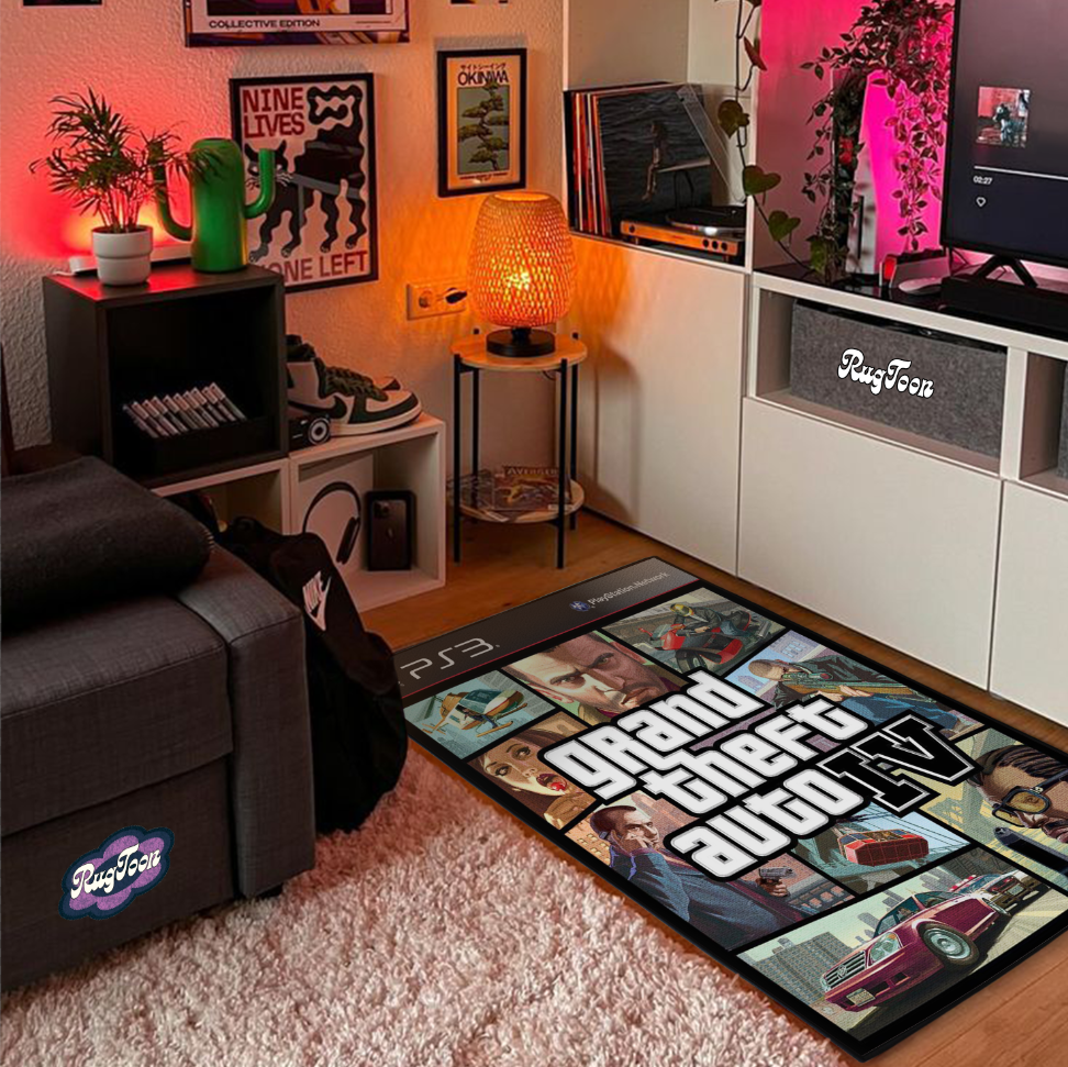 Tapis GTA 4 – Design Couverture Jeu Vidéo PS3