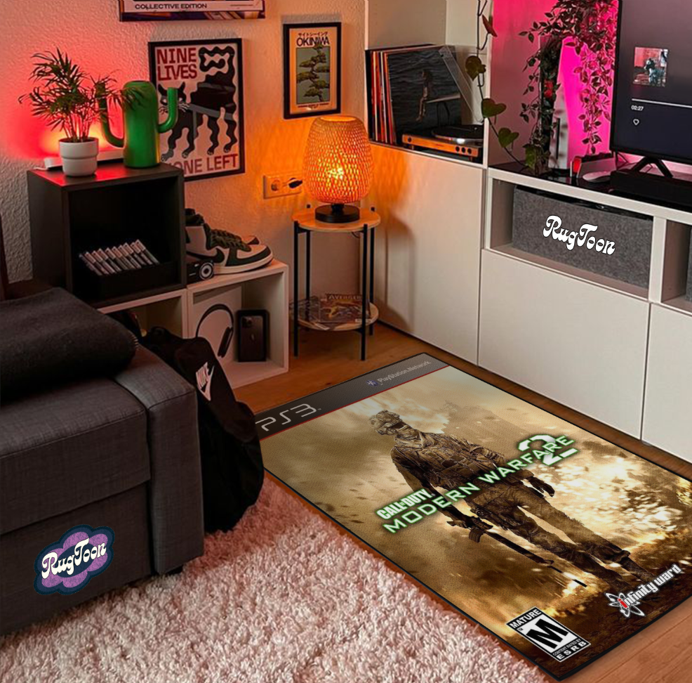 Call of Duty MW2 Rug – PS3 Cover Art Decor