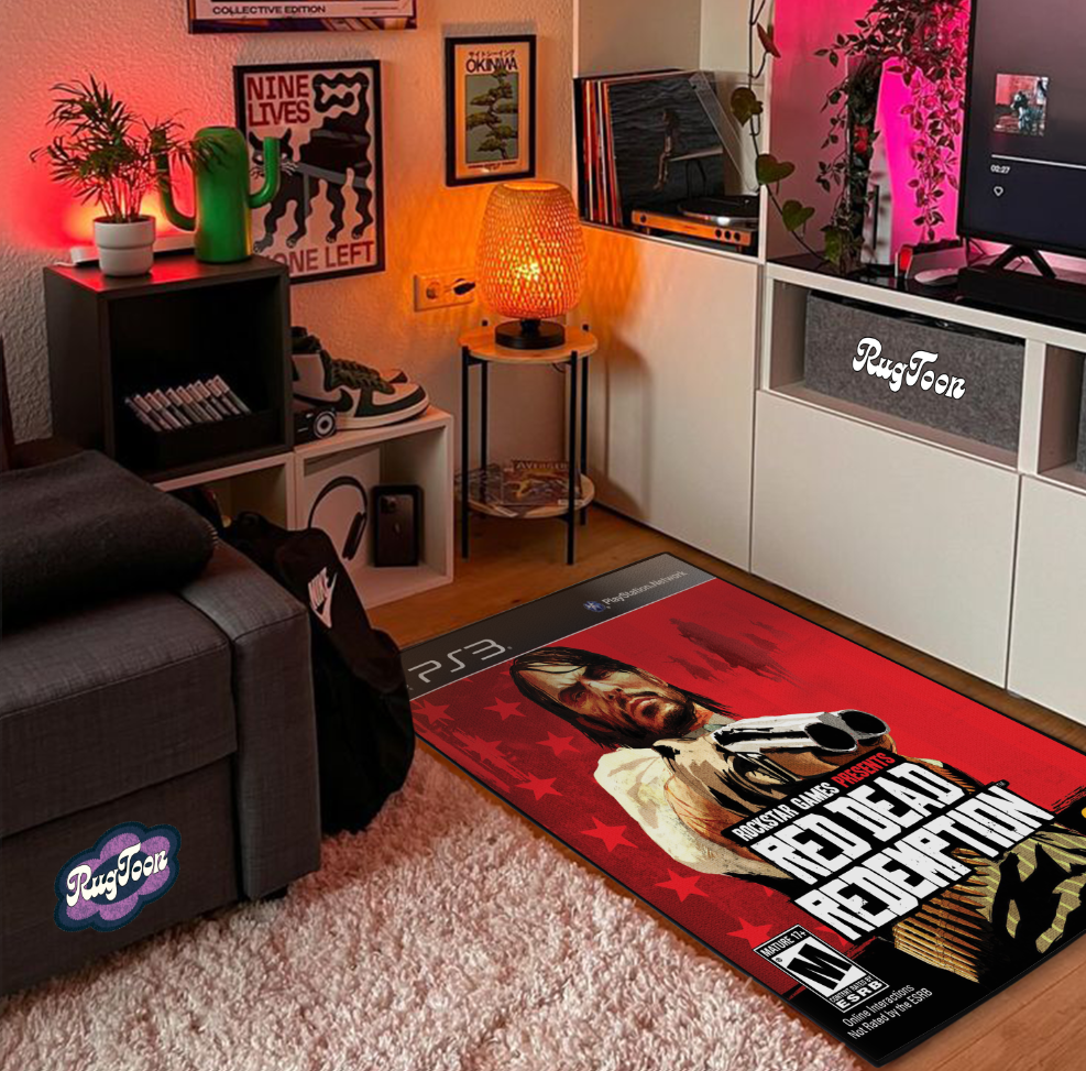 Tapis Red Dead Redemption I – Couverture du jeu PS3 avec John Marston