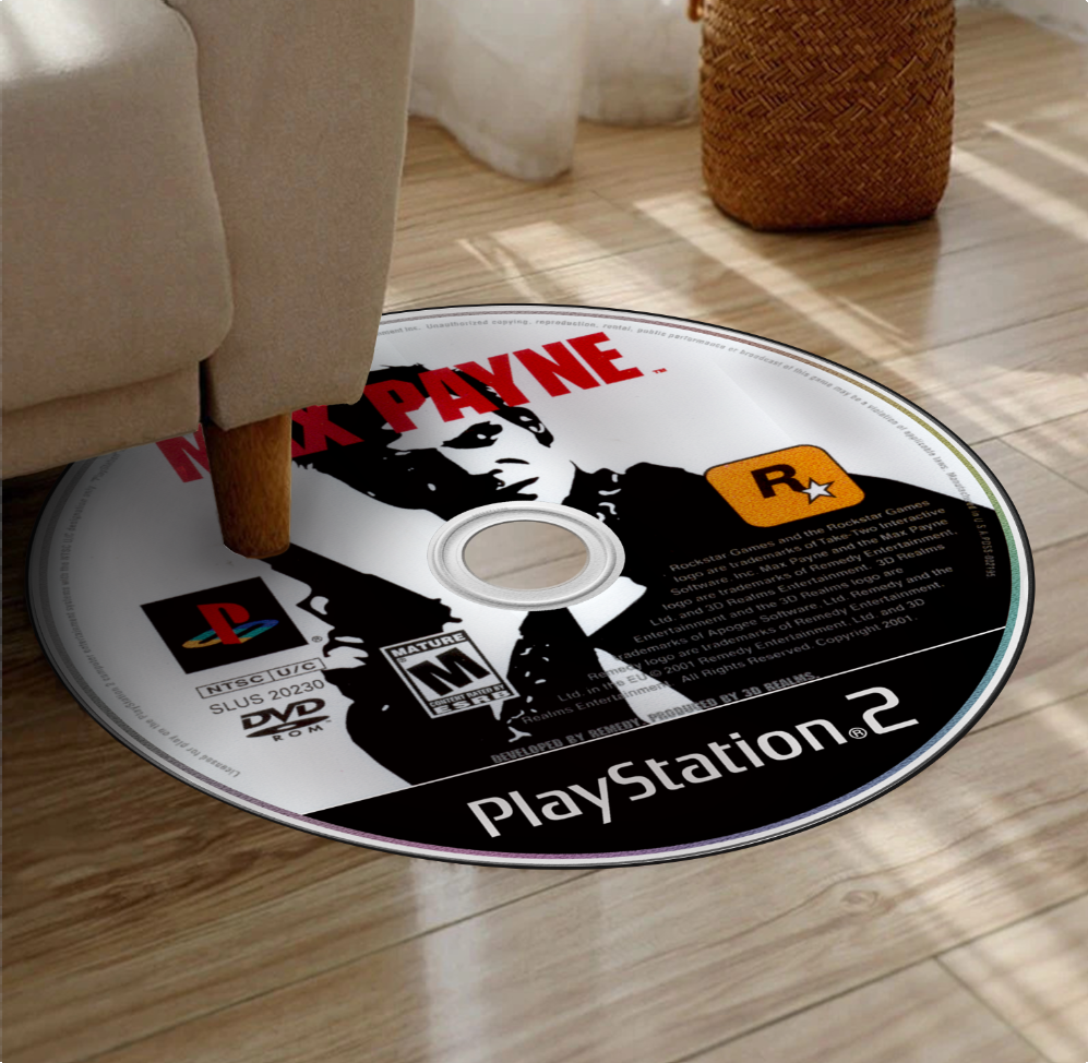 Tapis Disque Max Payne – Design Rockstar Games PS2 & Xbox 360