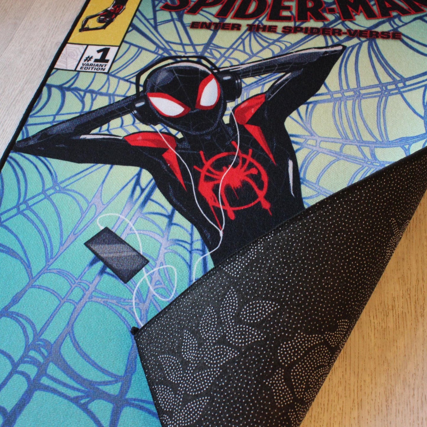 Spider-Man Rug - Miles Morales Cover Carpet - Marvel Enter the Spiderverse Inspired - Comic Book Art - Superhero Fan Art - Soft Floor Cover