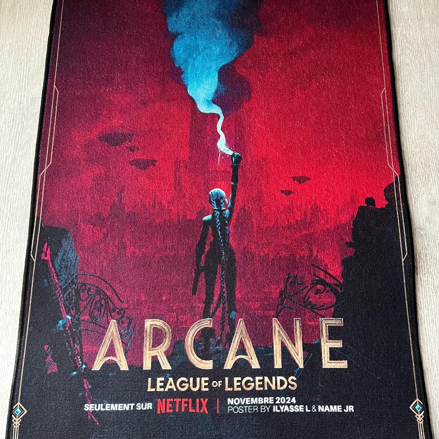 Arcane Jinx Rug - League of Legends Series - LoL Inspired Carpet - Anime Home Decor - Jinx Fan Art Mat - Soft Floor Cover