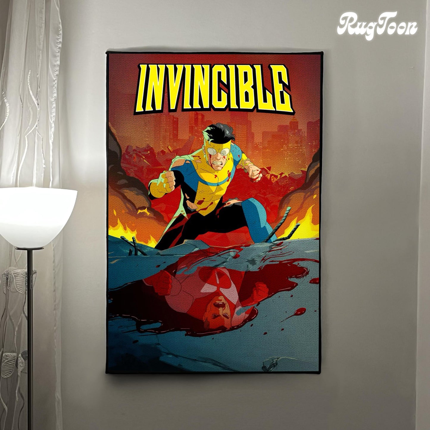 Invincible Rug - Comics Series Cover Carpet - Superhero Comic Art - Invincible Fan Art - Image Series Poster Rug - Soft Floor Cover