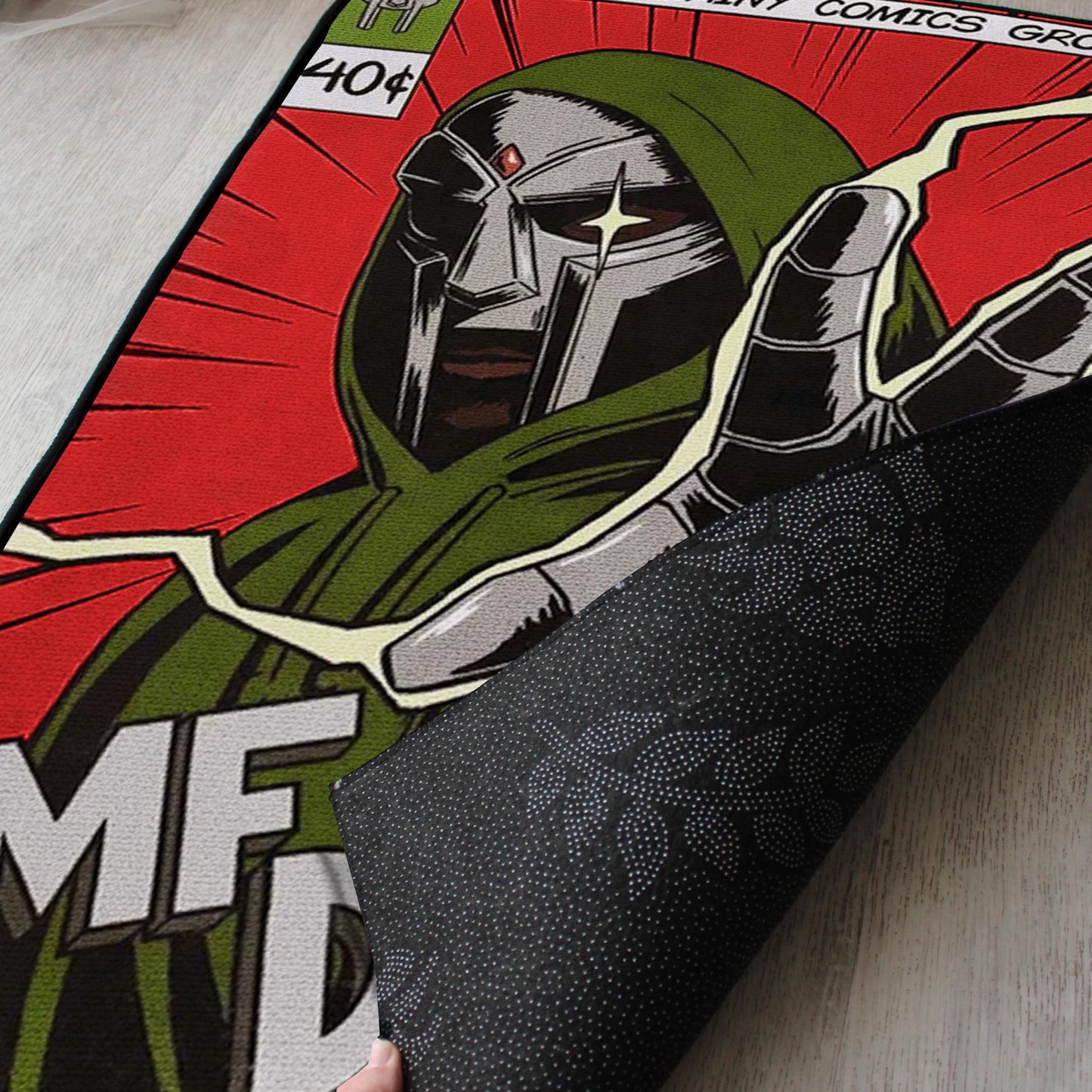 MF Doom Rug - Madvillainy Comics Carpet - Rap & Comics Inspired - Vintage Cover Art - MF Doom Fan Art Mat - Soft Floor Cover