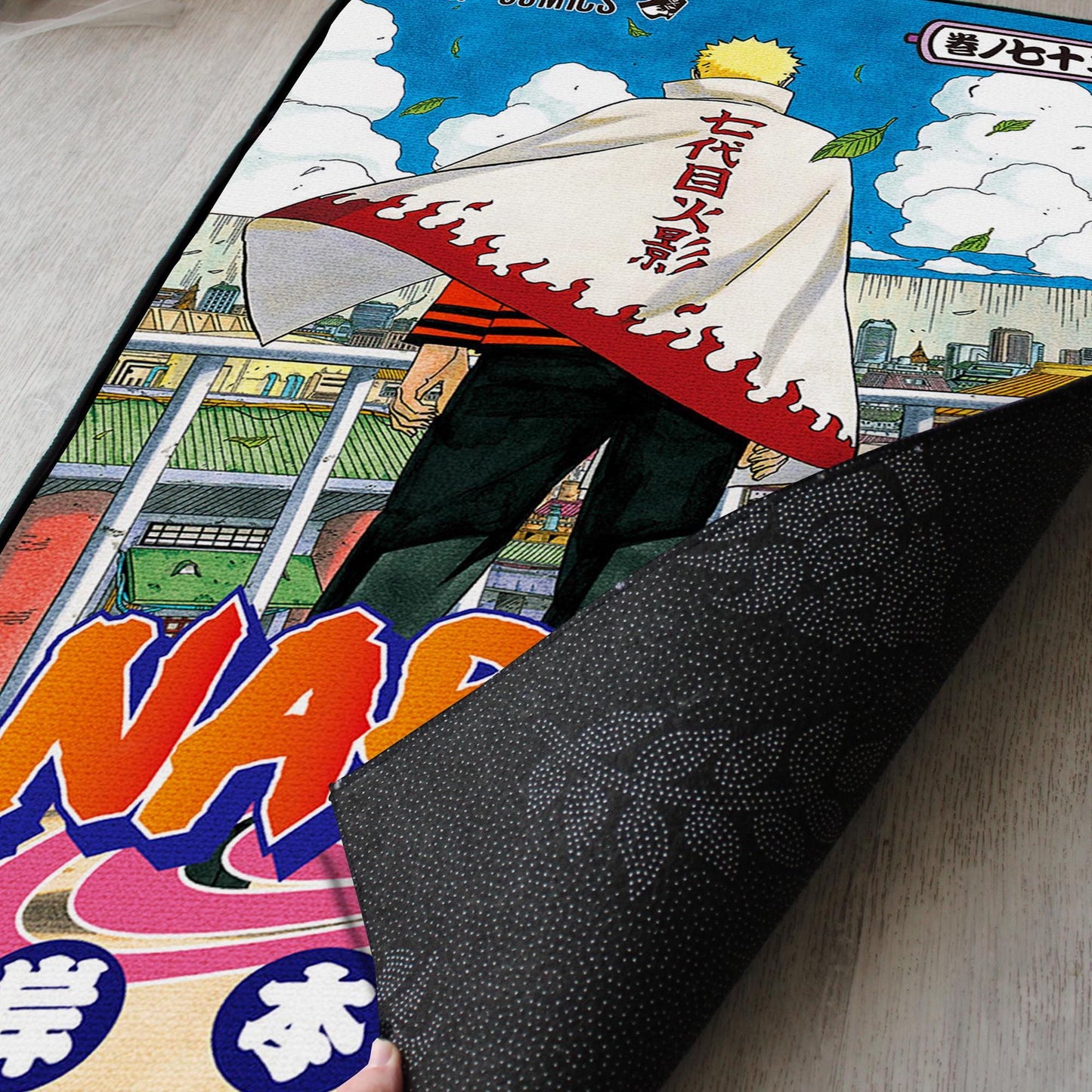 Naruto Rug - Manga Cover Carpet - Naruto Shippuden Inspired - Volume 72 Cover Konoha Artwork - Anime Fan Art Mat - Soft Floor Cover