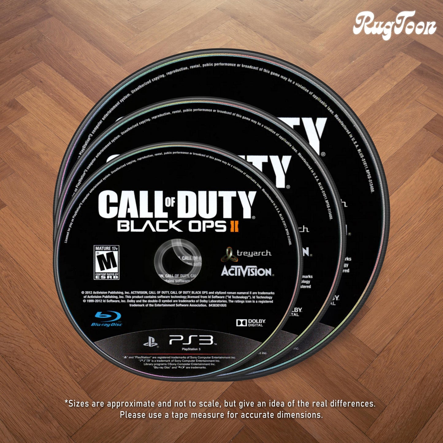 Call of Duty BO2 Disc Rug – PS3 & Xbox 360 Retro Game Decor