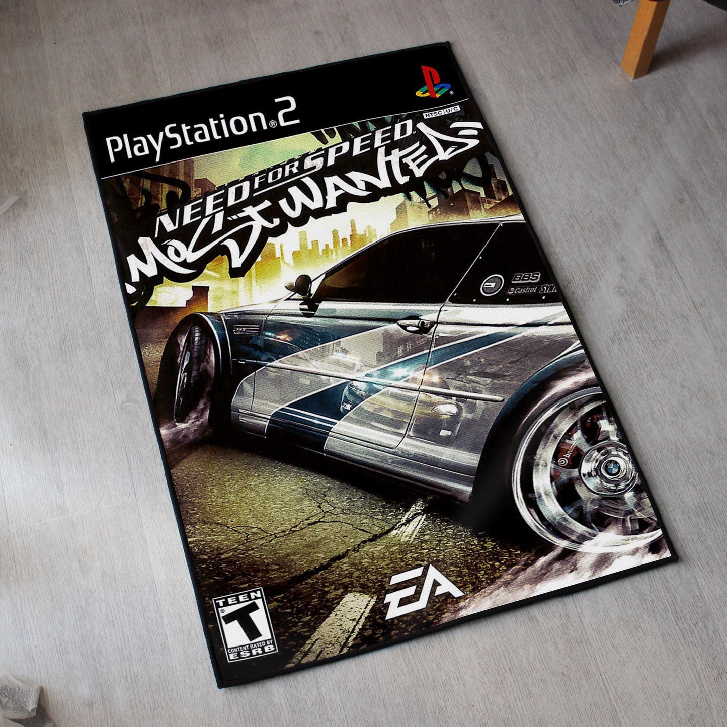 Need For Speed Most Wanted Rug – PS2 Racing Game Decor