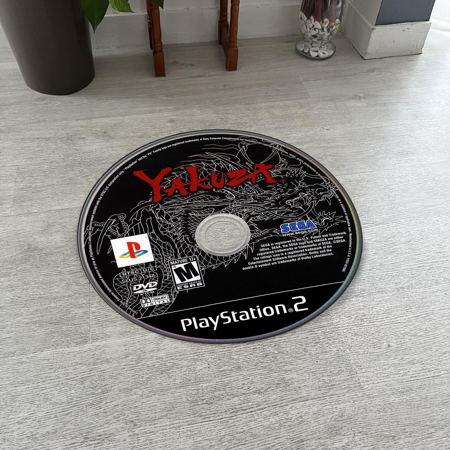 Yakuza Disc Rug - PS2 Carpet - Video Game Room Decor - Sega Yakuza Fan Art - Retro Game Mat - Gamer Decor - Japanese Game Rug