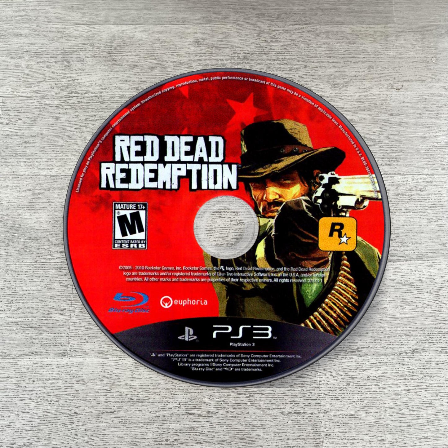 Red Dead Redemption Disc Rug - Rockstar Games PS2 Carpet - Cowboy Game Decor - Western Video Game Mat - Retro Game Fan Art