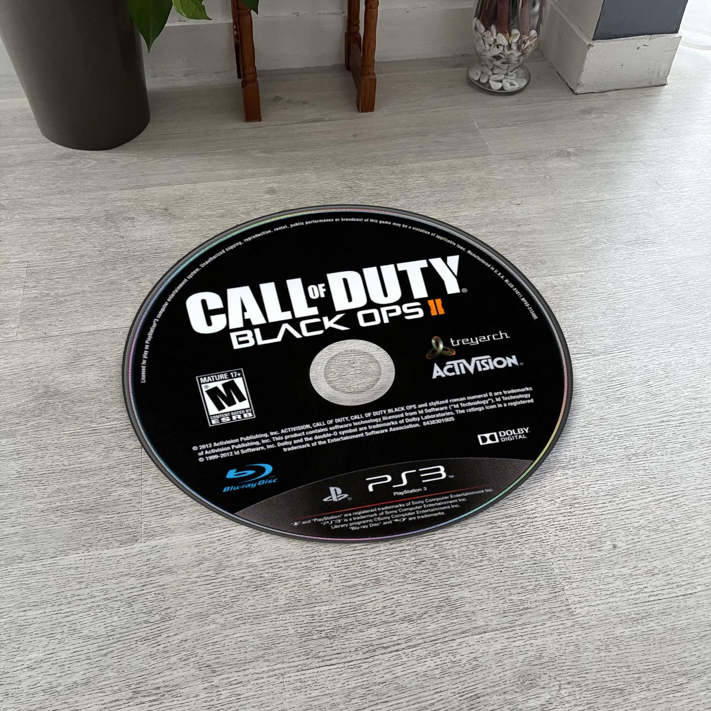 Call of Duty BO2 Disc Rug – PS3 & Xbox 360 Retro Game Decor