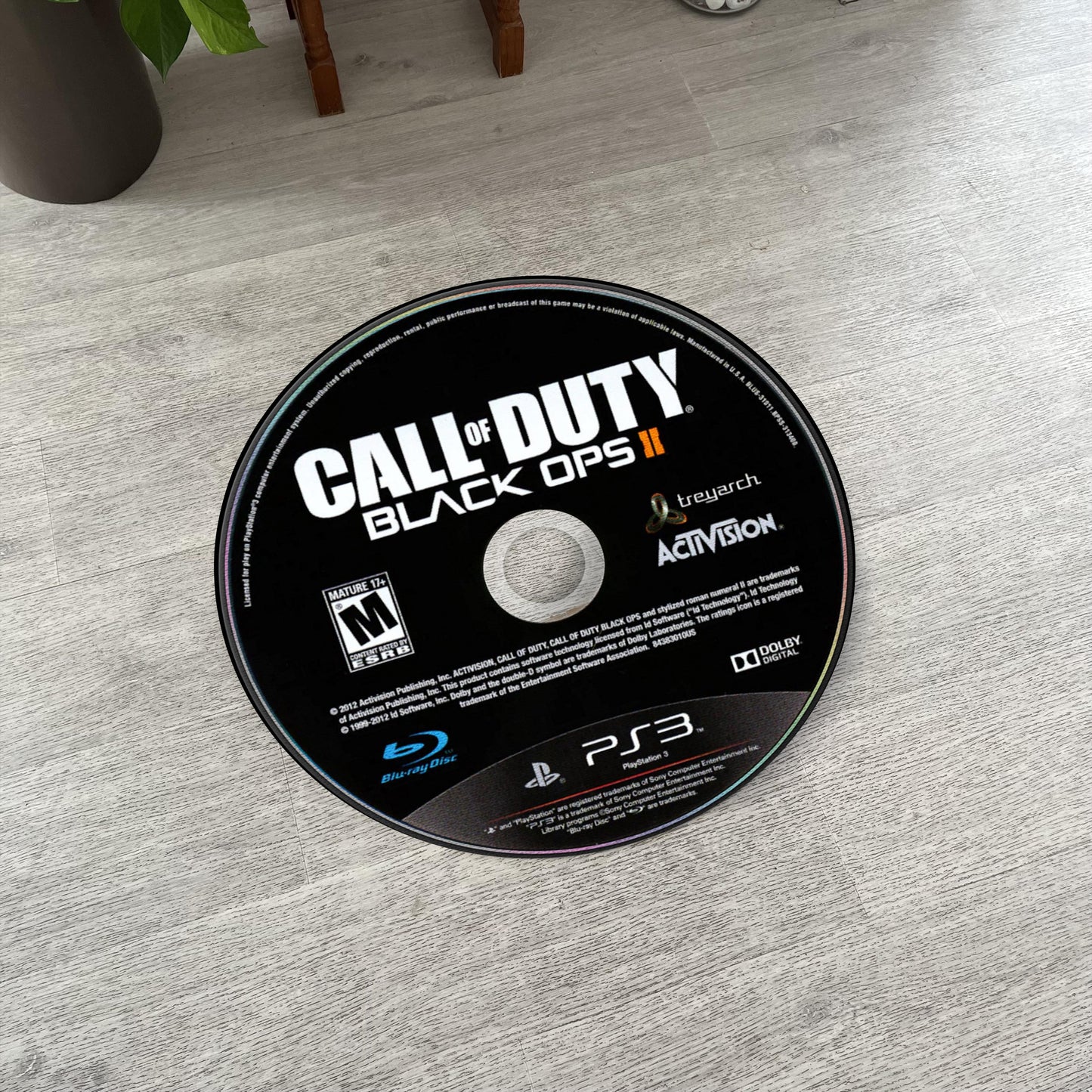 Call of Duty BO2 Disc Rug – PS3 & Xbox 360 Retro Game Decor