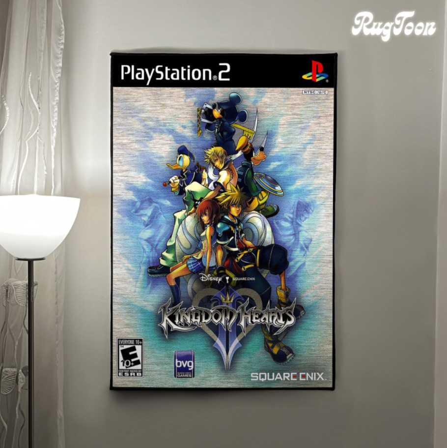 Kingdom Hearts II Rug – PS2 Cover Art Decor
