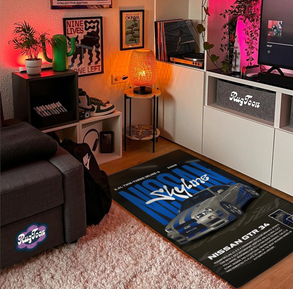 Tapis Skyline GTR 34 – Design Fan Art Voiture de Sport
