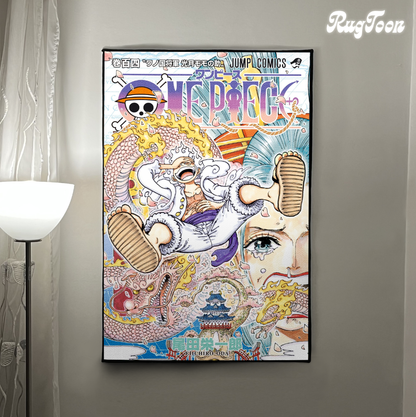 One Piece Rug – Luffy Gear 5 Manga Cover Art