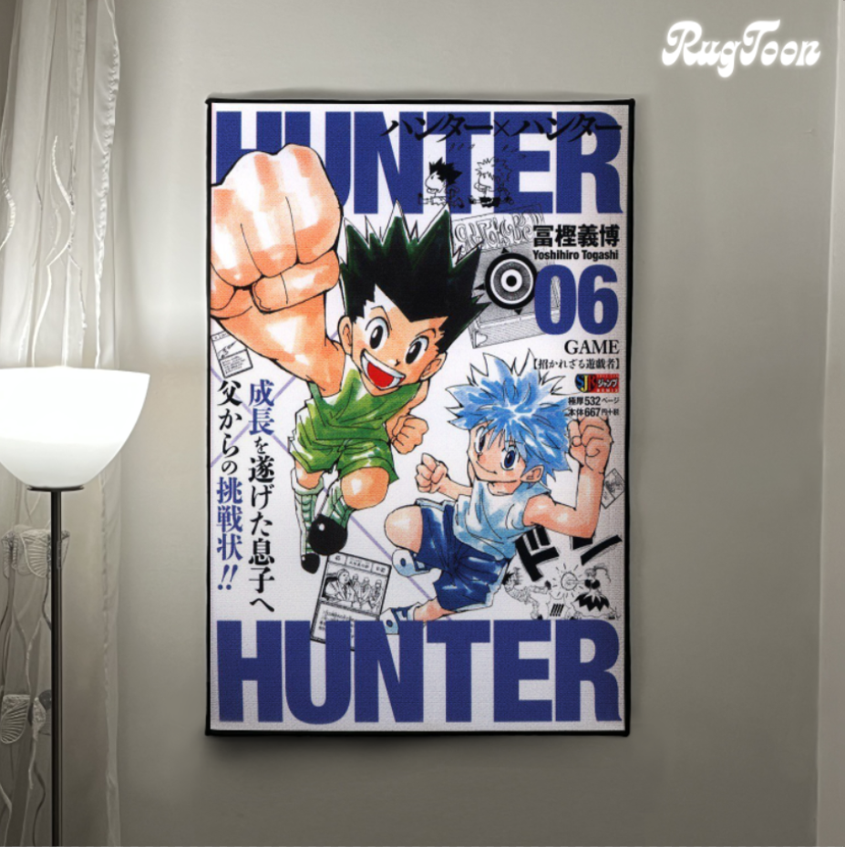 Gon Rug Hunter x Hunter Rug – Gon & Killua Manga Cover Art – RugToon