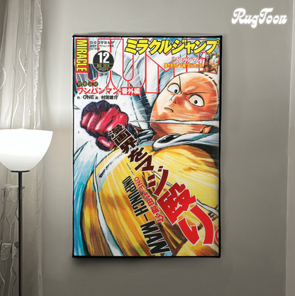 One punch Man Rug – Saitama Shonen Jump Cover Art