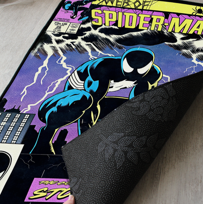 Black Suit Spider-Man Rug – Classic Marvel Comic Design