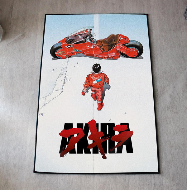 Akira anime rug with Japanese poster style comic design