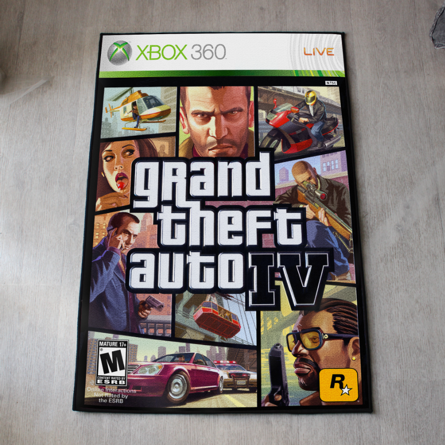 Tapis GTA 4 – Design Couverture Jeu Vidéo PS3