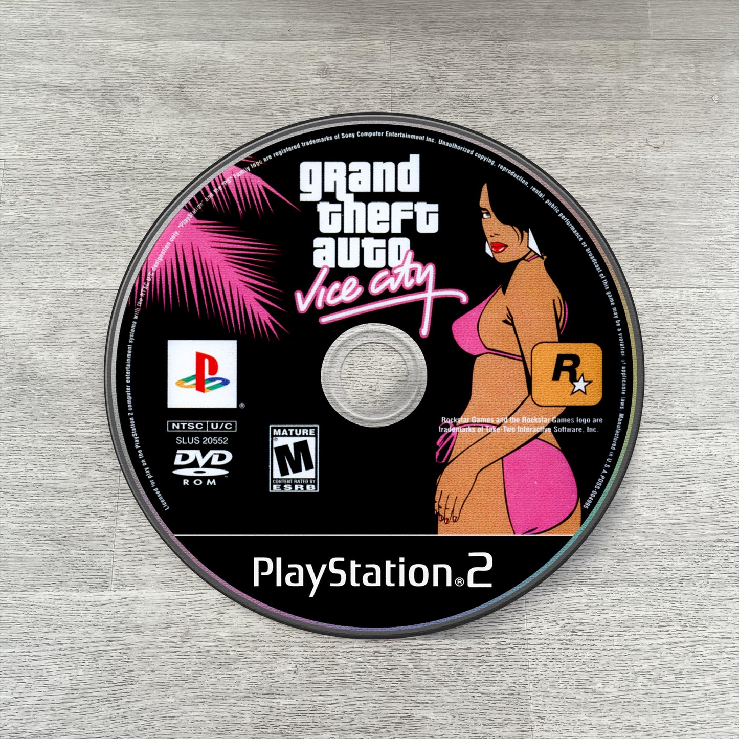 GTA Vice City rug with Rockstar Games disc design for PS2 Xbox 360