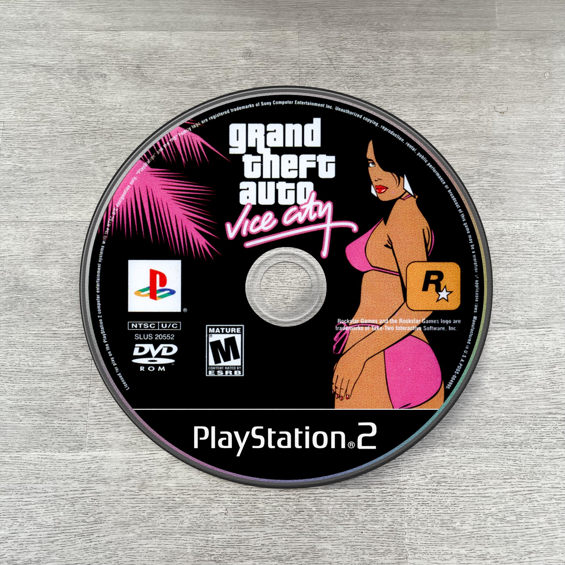 GTA Vice City rug with Rockstar Games disc design for PS2 Xbox 360