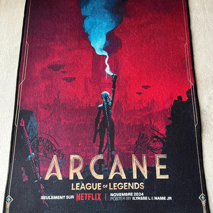 Arcane Jinx Rug - League of Legends Series - LoL Inspired Carpet - Anime Home Decor - Jinx Fan Art Mat - Soft Floor Cover