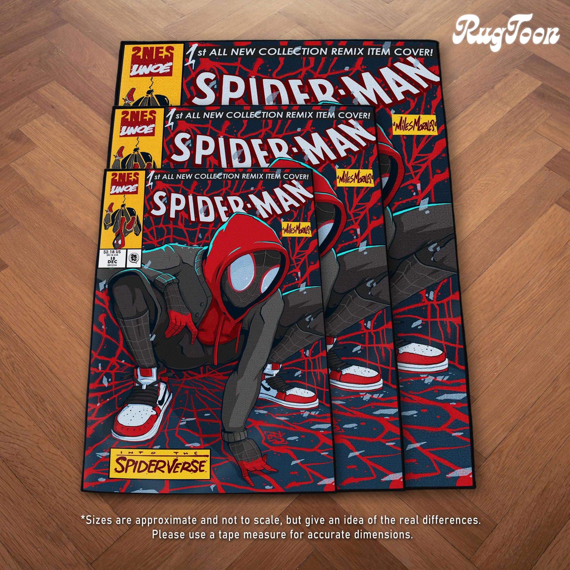 Spider-Man Rug - Miles Morales Comics Carpet - Marvel & Spiderverse Inspired - Marvel Cover Art - Superhero Fan Art Mat - Soft Floor Cover