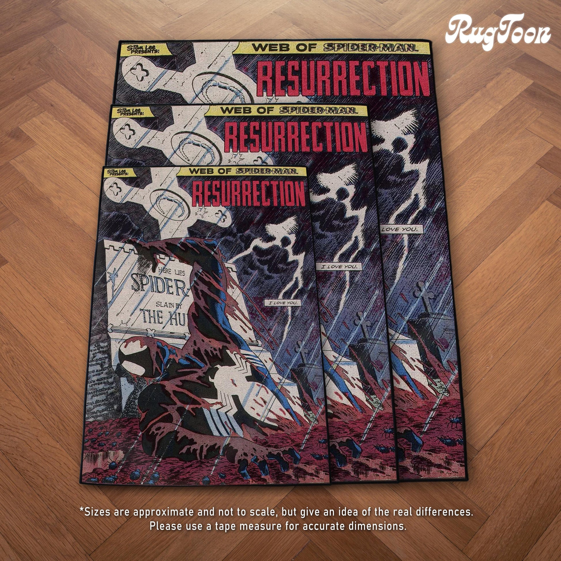 Spider-Man Rug - Kraven's Last Hunt Comics Carpet - Marvel Inspired - Dark Resurrection Cover Art - Superhero Art Mat - Soft Floor Cover