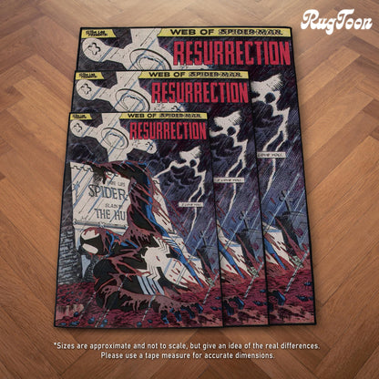 Spider-Man Rug - Kraven's Last Hunt Comics Carpet - Marvel Inspired - Dark Resurrection Cover Art - Superhero Art Mat - Soft Floor Cover