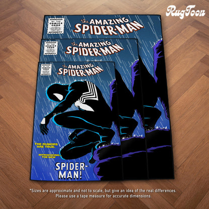 Spider-Man Rug - Dark Symbiote Comics Carpet - Spider-Man 3 Inspired - Marvel Symbiote Cover Art - Superhero Fan Art Mat - Soft Floor Cover