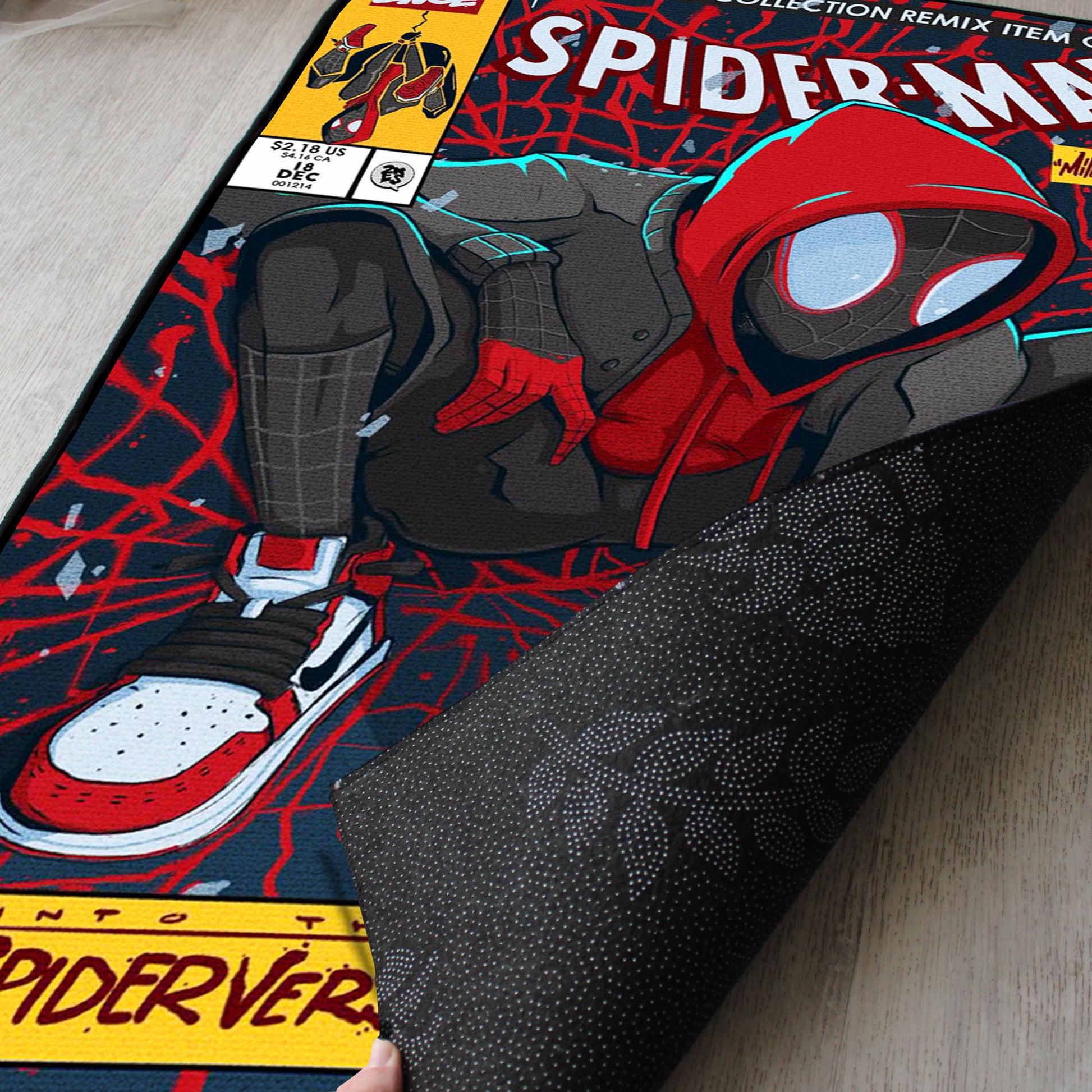Spider-Man Rug - Miles Morales Comics Carpet - Marvel & Spiderverse Inspired - Marvel Cover Art - Superhero Fan Art Mat - Soft Floor Cover