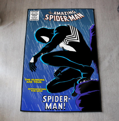 Spider-Man Rug - Dark Symbiote Comics Carpet - Spider-Man 3 Inspired - Marvel Symbiote Cover Art - Superhero Fan Art Mat - Soft Floor Cover