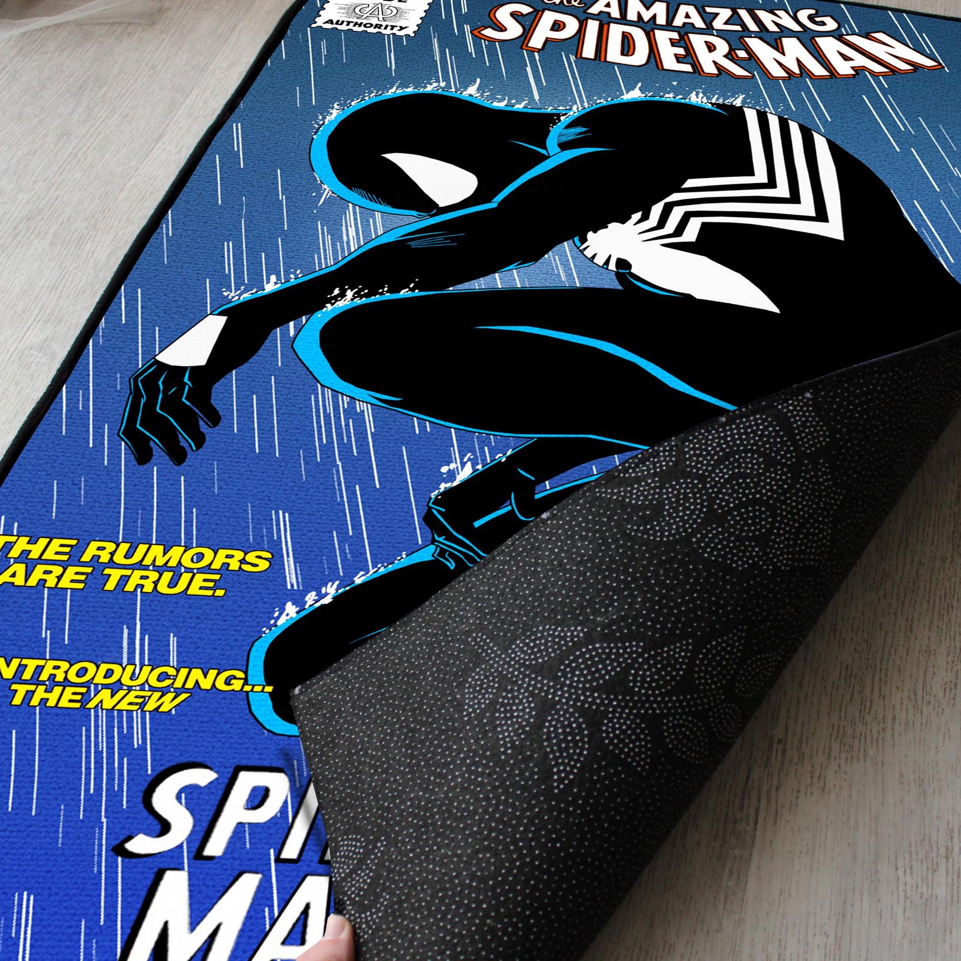 Spider-Man Rug - Dark Symbiote Comics Carpet - Spider-Man 3 Inspired - Marvel Symbiote Cover Art - Superhero Fan Art Mat - Soft Floor Cover