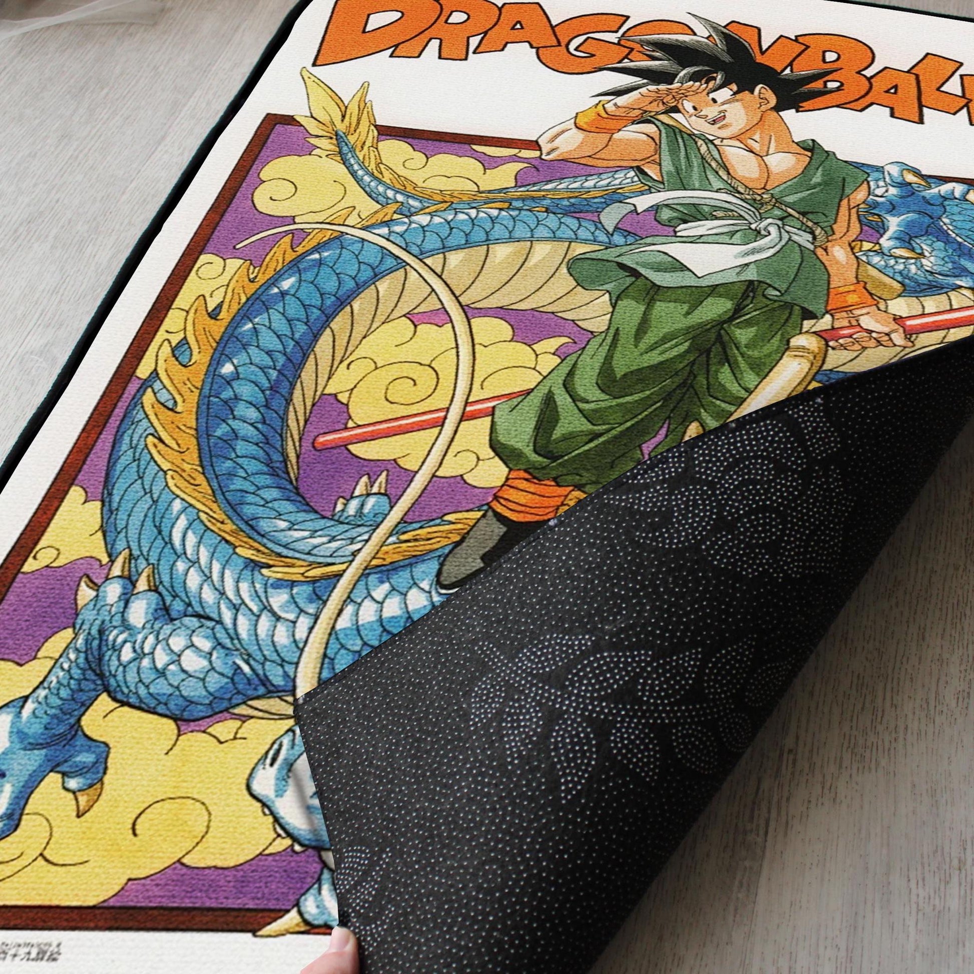 Dragon Ball Rug - Son Goku Manga Carpet - Dragon Ball Manga Cover Inspired - Dragon Ball Z Art - Anime Fan Art Mat - Soft Floor Cover