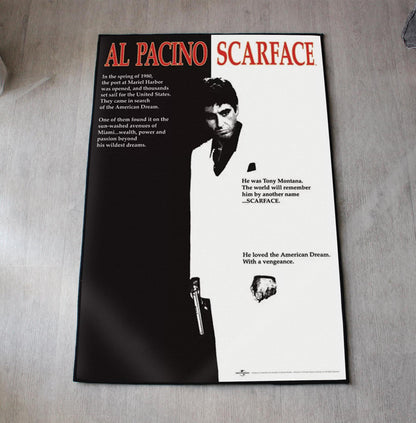 Scarface Rug - Tony Montana Movie Poster Carpet - Al Pacino Film Art - Classic Movie Poster Rug - Retro Film Decor - Soft Floor Cover