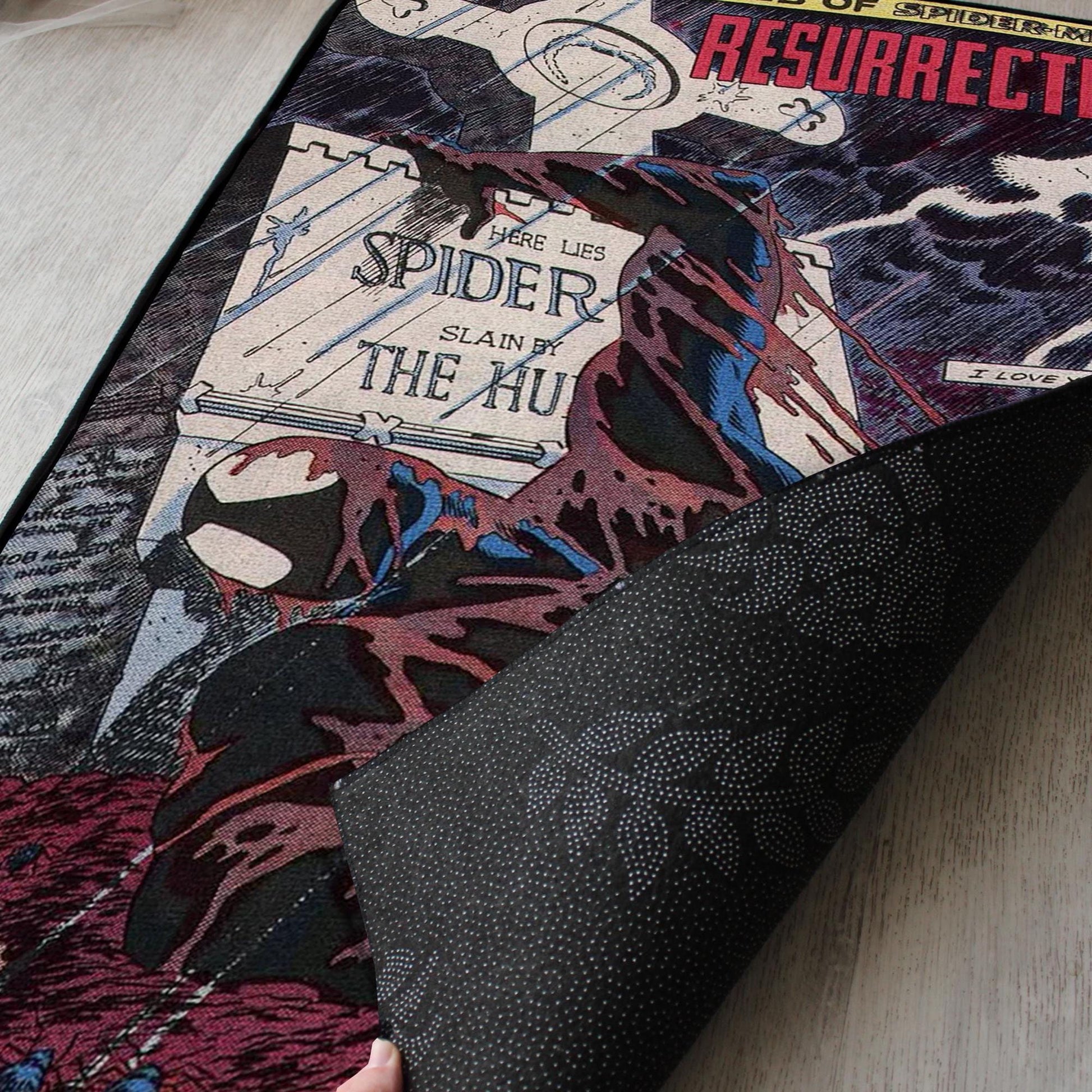 Spider-Man Rug - Kraven's Last Hunt Comics Carpet - Marvel Inspired - Dark Resurrection Cover Art - Superhero Art Mat - Soft Floor Cover