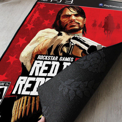 Red Dead Redemption I Rug - PS3 Video Game Cover Carpet - Rockstar Game Inspired - Cowboy Artwork - John Marston Mat - Soft Floor Cover