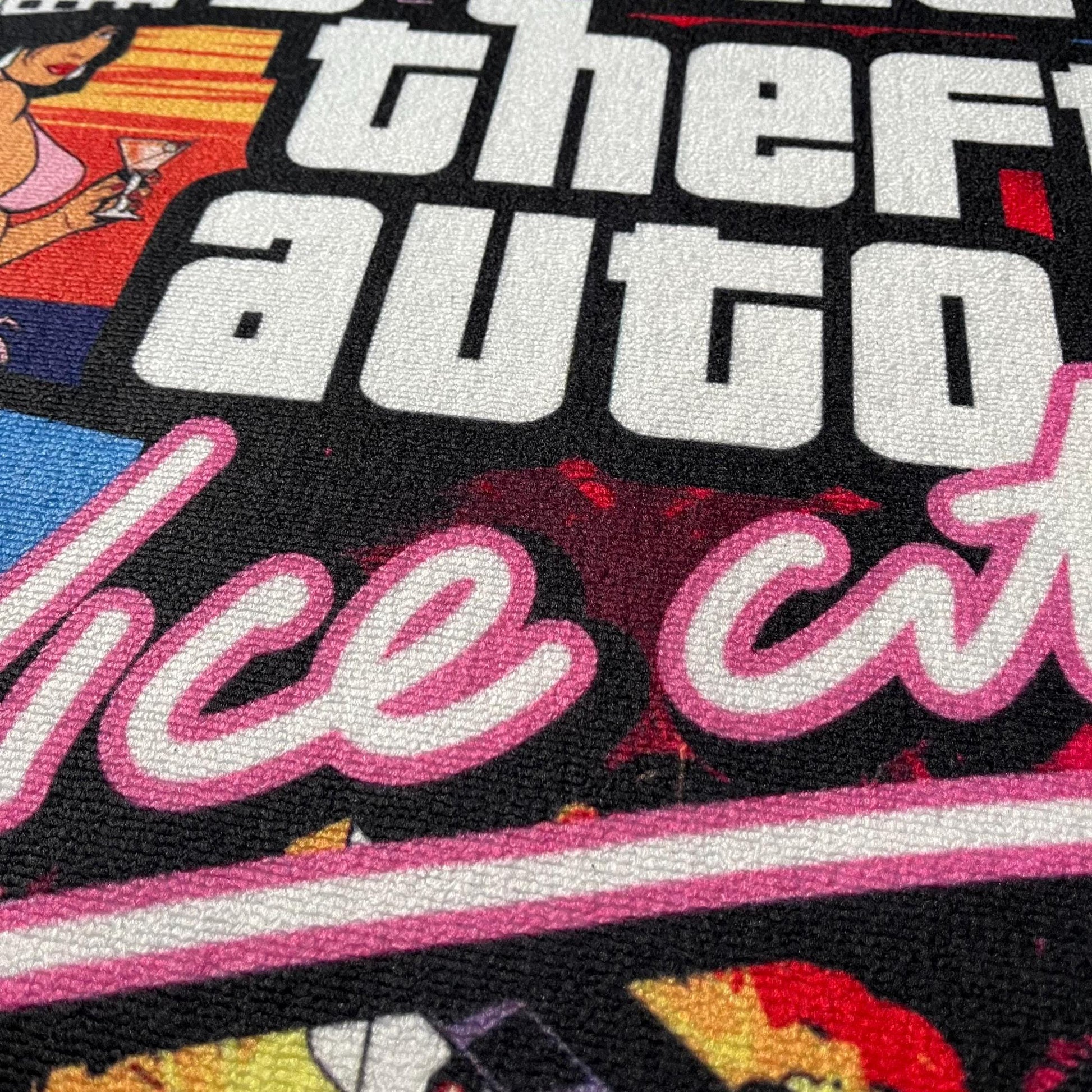 GTA Vice City Rug - PS2 Video Game Cover Carpet - Grand Theft Auto Art - Rockstar Games Art- GTA Playstation Video Game - Soft Floor Cover