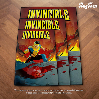 Invincible Rug - Comics Series Cover Carpet - Superhero Comic Art - Invincible Fan Art - Image Series Poster Rug - Soft Floor Cover