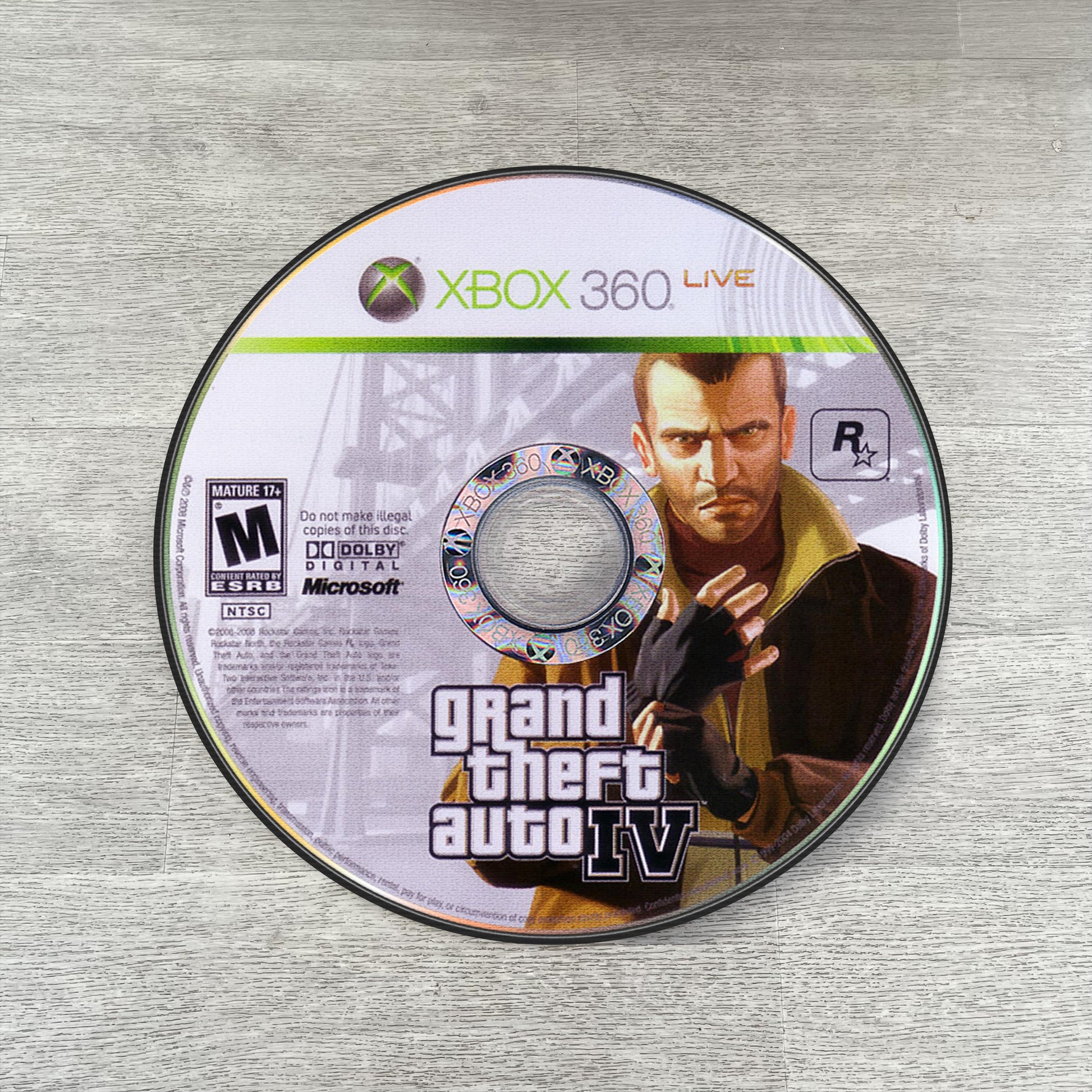 GTA IV Disc Rug - Rockstar Games PS3 Xbox 360 Carpet - Gamer Room Decor - Retro Game Mat - Liberty City Fan Art - Video Game Gift