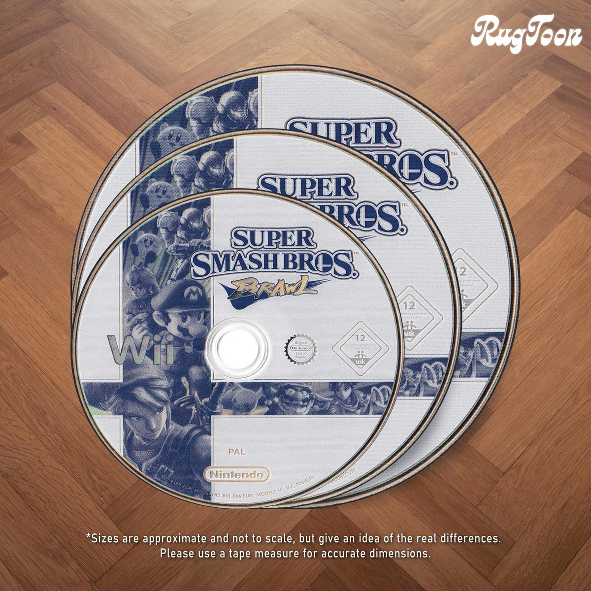 Smash Disk Rug Super Smash Bros Brawl Disc Rug - Wii Game Cover Carpet – RugToon