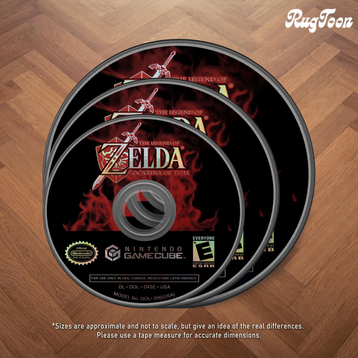 Gamecube Disc Rug Zelda Ocarina of Time Disc Rug - Gamecube Carpet – RugToon