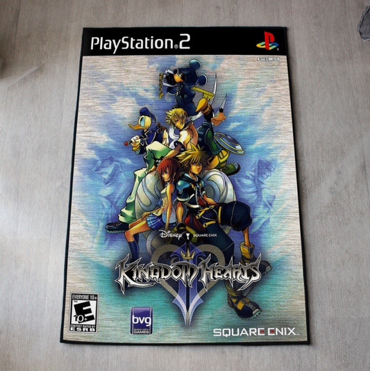 Kingdom Hearts II rug featuring PS2 cover art decoration