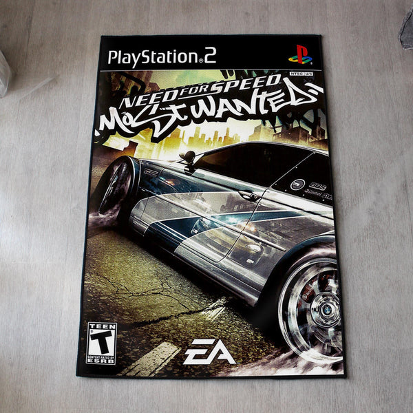 Need For Speed Most Wanted rug PS2 racing game room decor