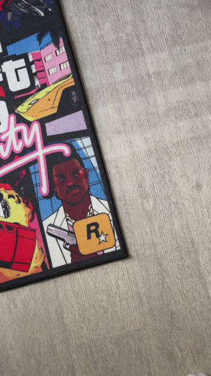Tapis GTA Vice City – Design Couverture Jeu Vidéo PS2