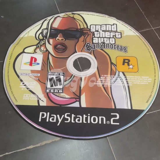 GTA San Andreas disc rug for PS2 and Xbox 360 gaming floor mat