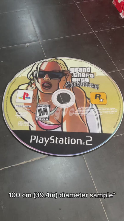 GTA San Andreas disc rug for PS2 and Xbox 360 gaming floor mat