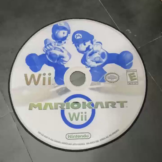 Mario Kart Wii rug styled like Nintendo game disc, video game carpet